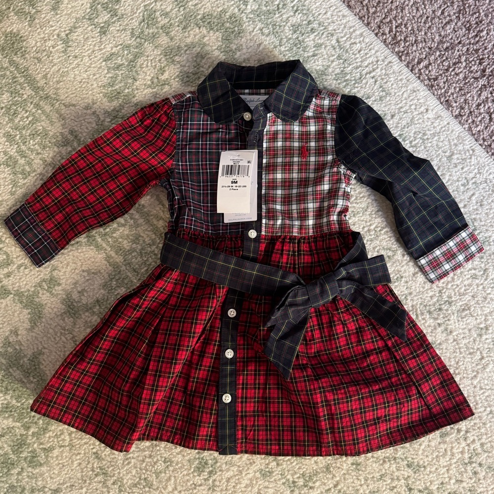 NWT Ralph Lauren Baby Tartan Dress